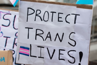 Protect Trans Lives sign